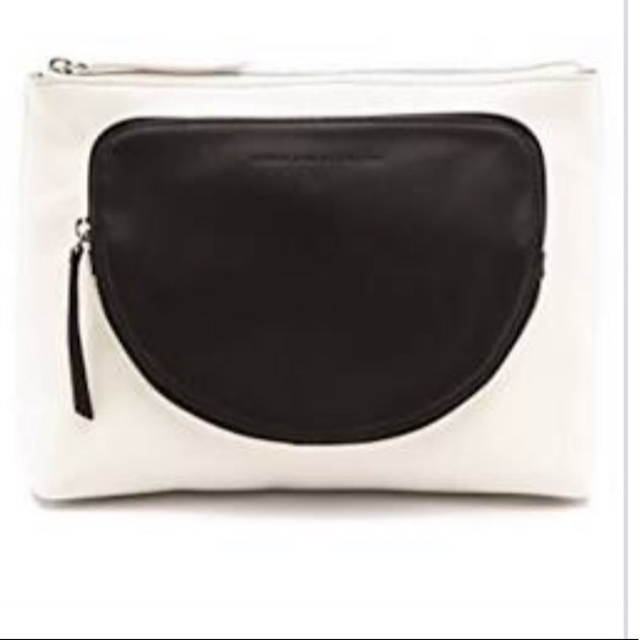10 Crosby Derek Lam Black and White Clutch - Picture 1 of 7